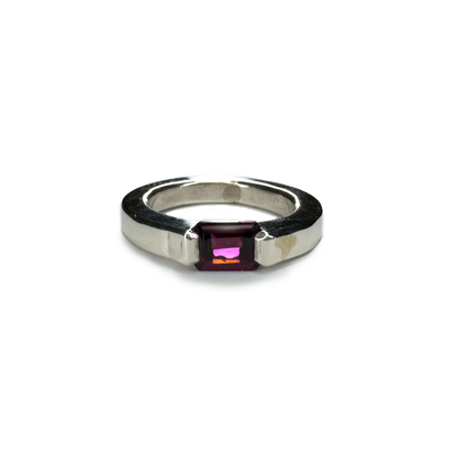 BAND RING RHODOLITE